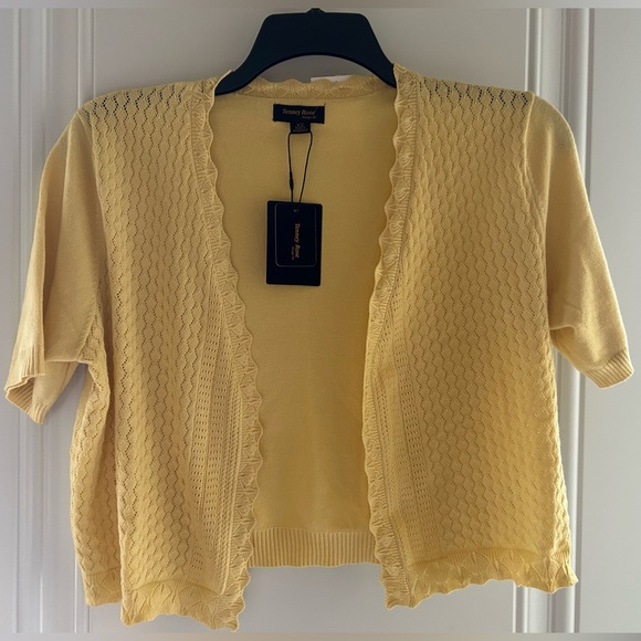 Tenney Rose Yellow knit cardigan in Size XL - Picture 1 of 2